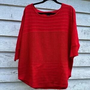 Design, history, Pullover short sleeve, red sweater plus size 1X